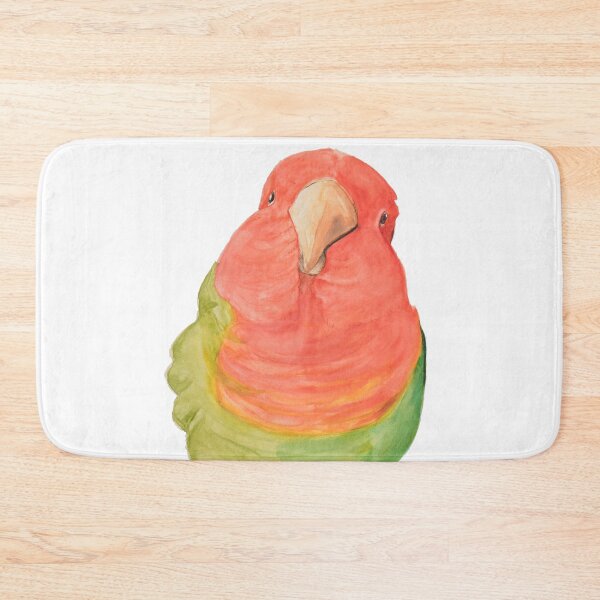 Item preview, Watercolor loverbird lovebird parrot bird pink and green designed and sold by L'Atelier Oranjade.