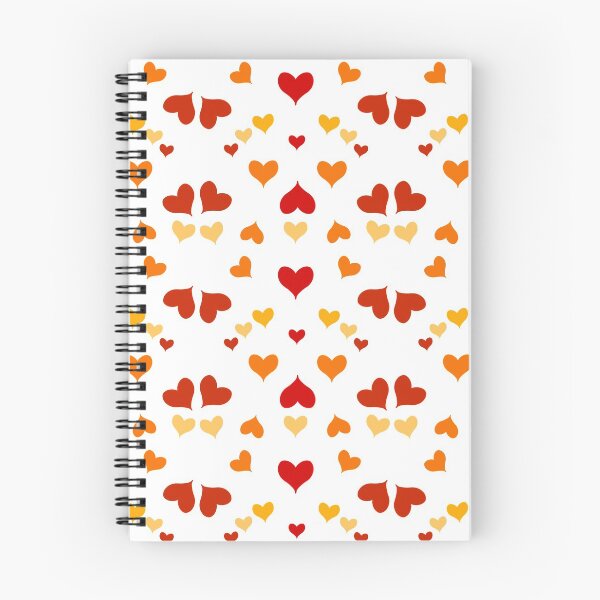 Item preview, Cute Love Hearts in Autumn Colors in Shades of Red, Orange & Yellow designed and sold by CottoVerdi.