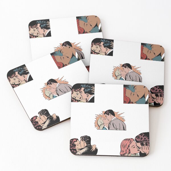 Item preview, Vintage Comic Couple Kissing designed and sold by Braxton Tanaka.