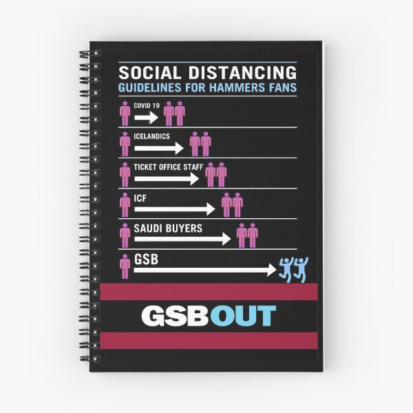 Item preview, GSB Social Distance Warning designed and sold by ThamesIronworks.