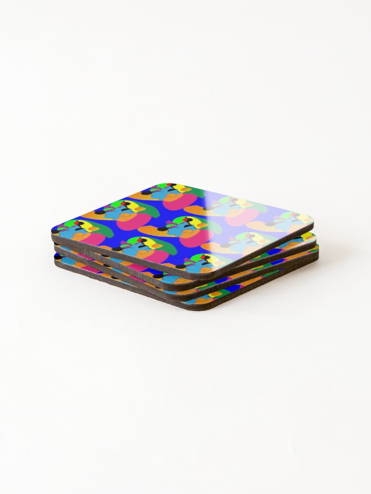 Thumbnail 4 of 5, Coasters (Set of 4), Color Pattern | Colorful Pattern | Cool Color Patterns | Patterns Colorful designed and sold by no1phoneman.