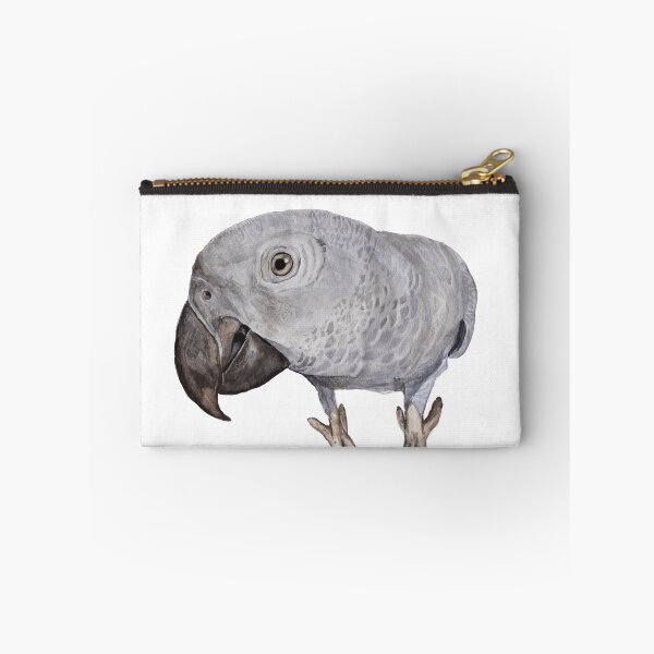 Item preview, African Gray Parrot Tropical Bird Watercolor Art Print designed and sold by L'Atelier Oranjade.