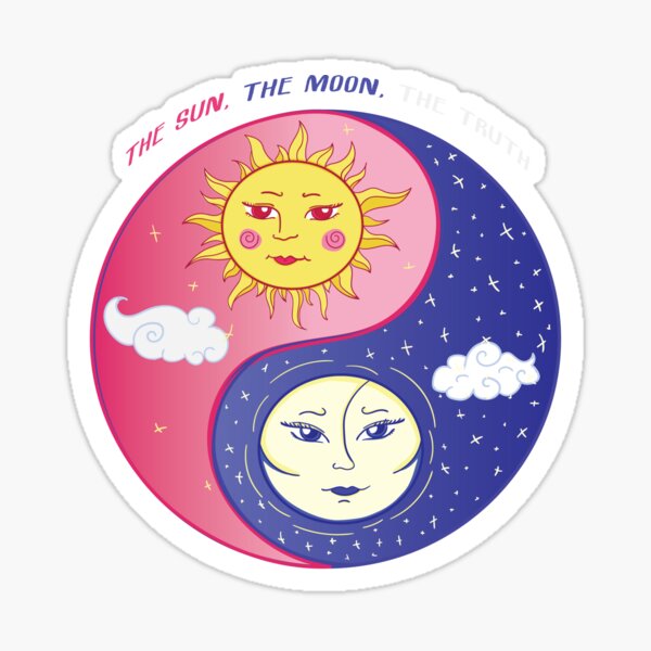 The sun, The moon, The truth - stickers pack  Sticker for Sale by  DanaanArt111