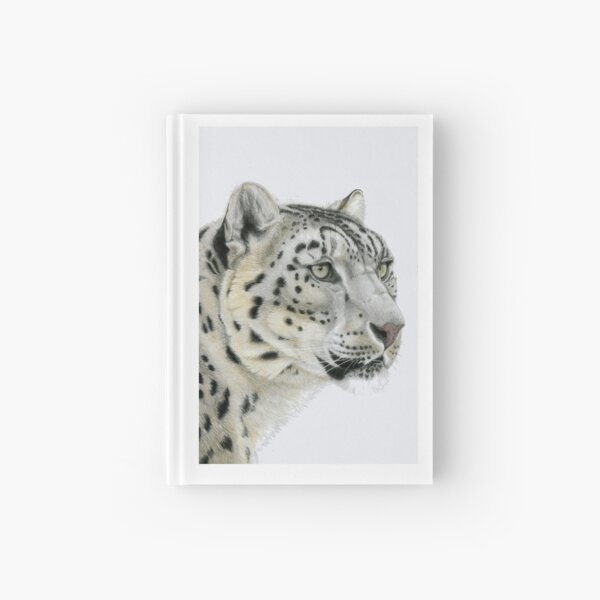 Snow Leopard Portrait (right) Hardcover Journal
