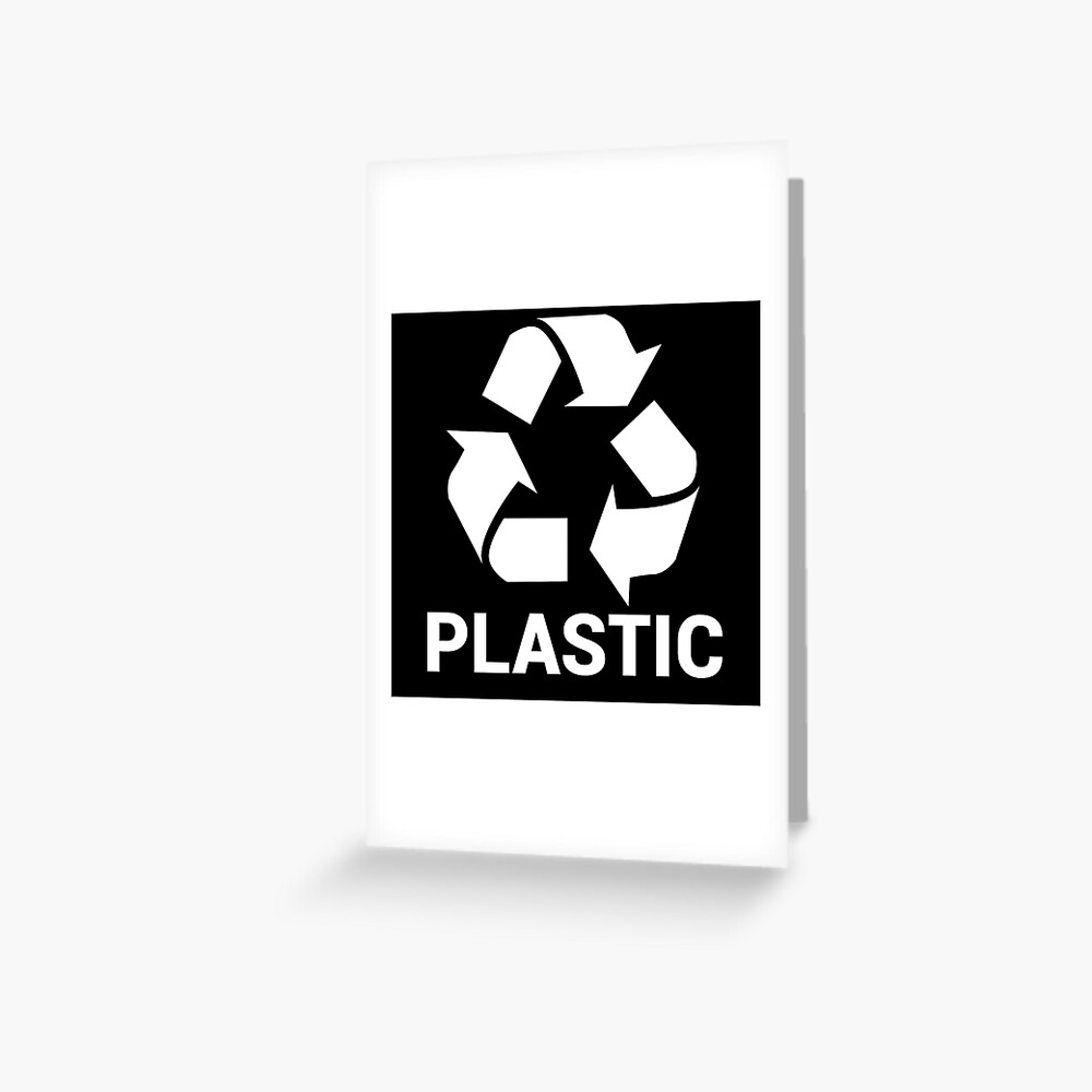 "wheelie bin ! recycle bins ! PLASTIC " Greeting Card by TheAwesomeMiro