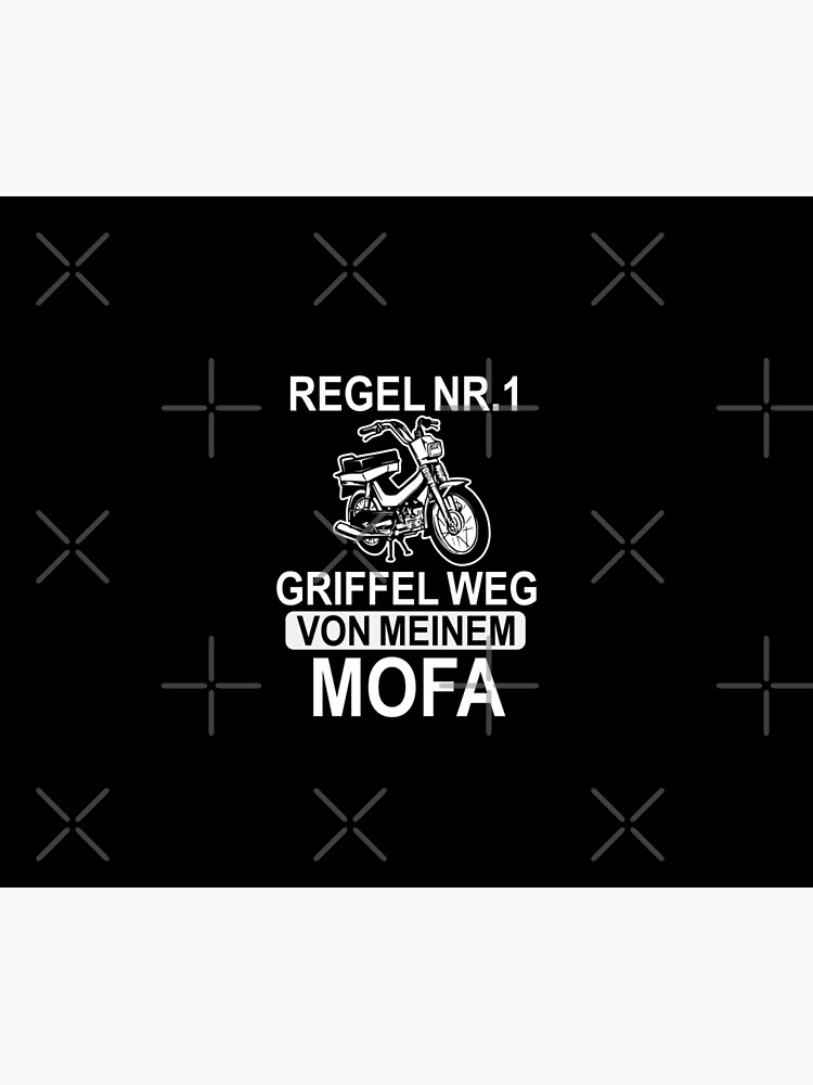 "Lustiger Mofa Spruch für Moped fahrer" Duschvorhang von dejoo Redbubble