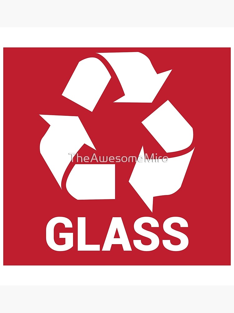"wheelie bin ! recycle bins ! GLASS ! GLASSES TRASH" Photographic Print