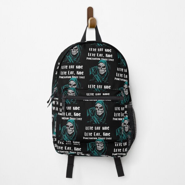 Item preview, Lets Eat Kids Punctuation Saves Lives Spooky Skeleton designed and sold by Braxton Tanaka.