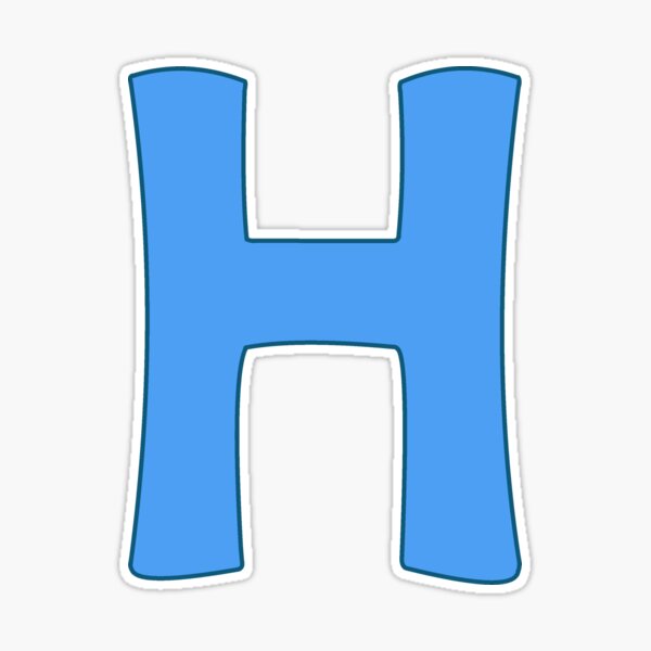 letter h black Sticker for Sale by ZiphGames