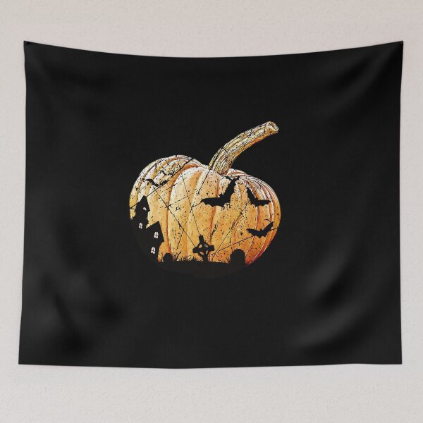 Item preview, scary Halloween pumpkin cemetery bats designed and sold by Kalli-design.