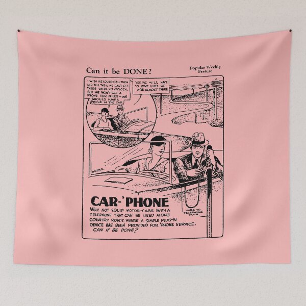 Item preview, FIRST EVER MOBILE PHONE - FEATURE ILLUSTRATION designed and sold by ThrowbackAds.