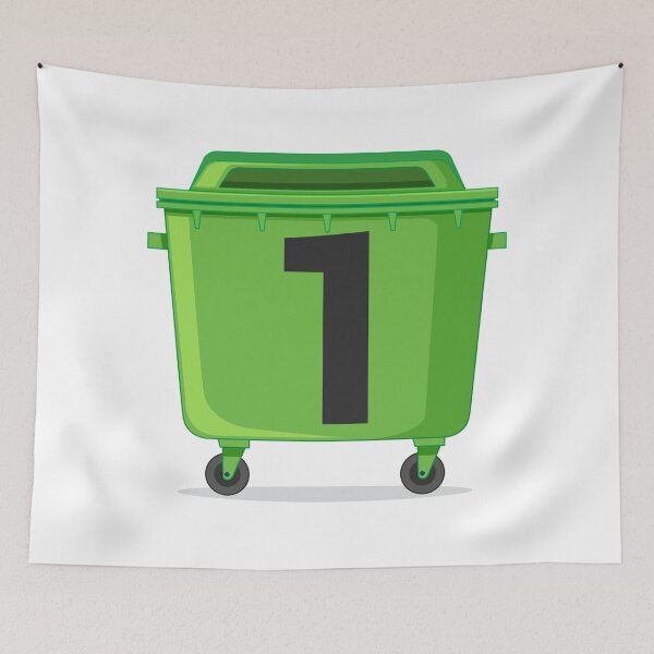 Item preview, Wheelie bin ! recycle bins ! NUMBER 1 ONE designed and sold by TheAwesomeMiro.