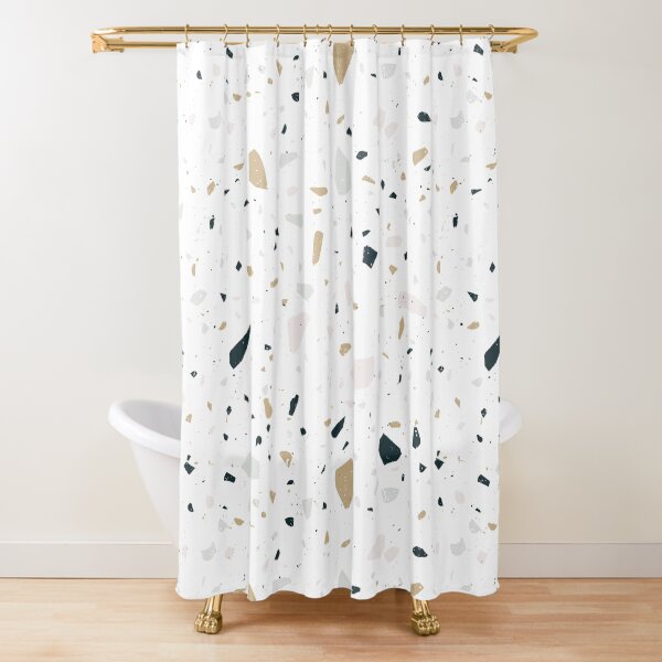 Modern Terrazzo Pattern Shower Curtain
