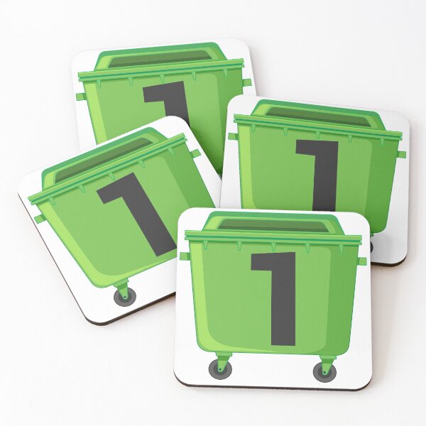 Item preview, Wheelie bin ! recycle bins ! NUMBER 1 ONE designed and sold by TheAwesomeMiro.
