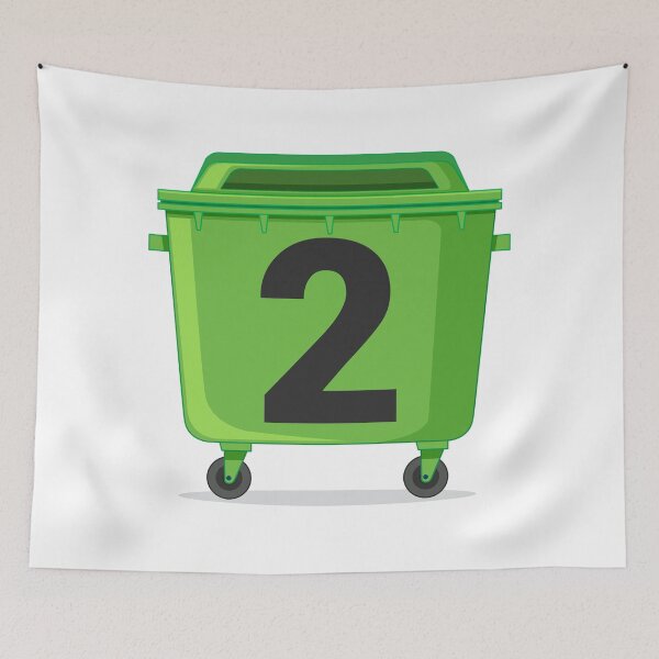 Item preview, Wheelie bin ! recycle bins ! NUMBER 2 TWO designed and sold by TheAwesomeMiro.