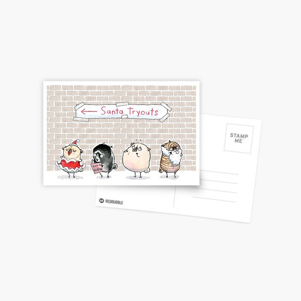 Santa Tryouts Postcard