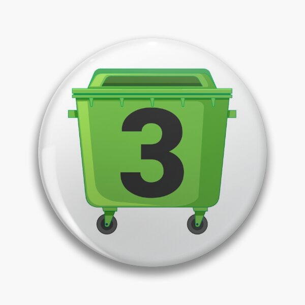 Item preview, Wheelie bin ! recycle bins ! NUMBER 3 three designed and sold by TheAwesomeMiro.