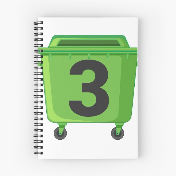 Item preview, Wheelie bin ! recycle bins ! NUMBER 3 three designed and sold by TheAwesomeMiro.
