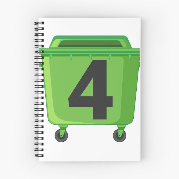 Item preview, Wheelie bin ! recycle bins ! NUMBER 4 FOUR designed and sold by TheAwesomeMiro.