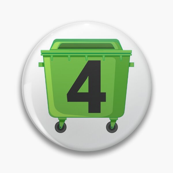 Item preview, Wheelie bin ! recycle bins ! NUMBER 4 FOUR designed and sold by TheAwesomeMiro.