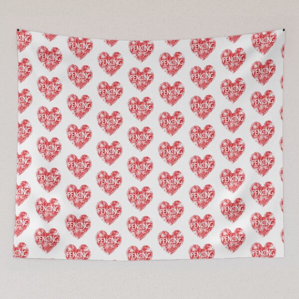 Item preview, Love Fencing heart designed and sold by ReluctantChickn.