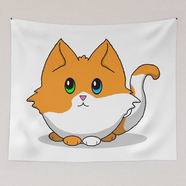 Item preview, Cute n Fluffy - Orange and White Kitty designed and sold by Katrina Montgomery.