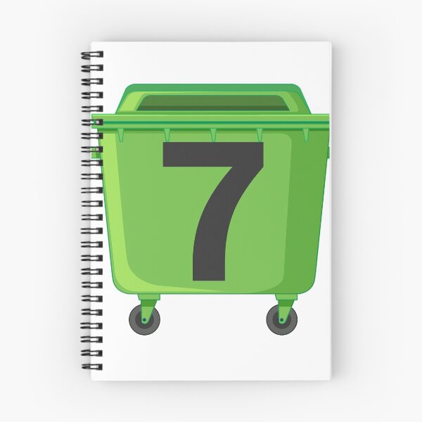 Item preview, Wheelie bin ! recycle bins ! NUMBER 7 seven designed and sold by TheAwesomeMiro.