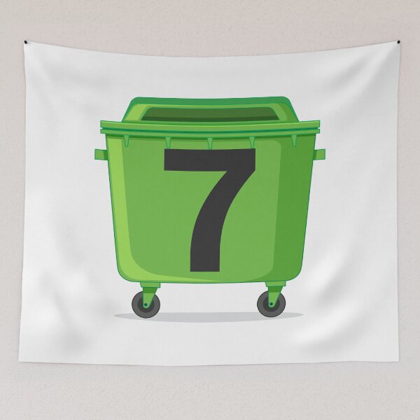 Item preview, Wheelie bin ! recycle bins ! NUMBER 7 seven designed and sold by TheAwesomeMiro.