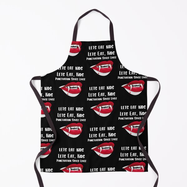 Item preview, Lets Eat Kids Punctuation Saves Lives Vampire designed and sold by Braxton Tanaka.