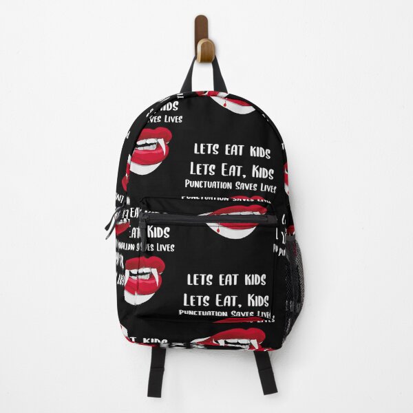 Item preview, Lets Eat Kids Punctuation Saves Lives Vampire designed and sold by Braxton Tanaka.