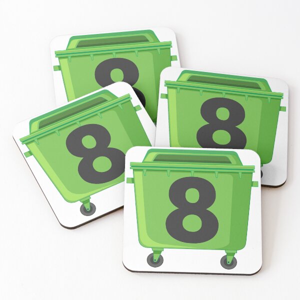 Item preview, Wheelie bin ! recycle bins ! NUMBER 8 eight designed and sold by TheAwesomeMiro.