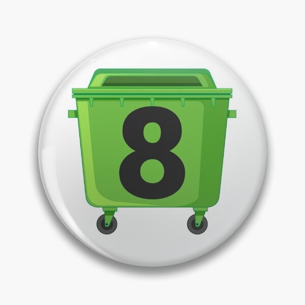 Item preview, Wheelie bin ! recycle bins ! NUMBER 8 eight designed and sold by TheAwesomeMiro.
