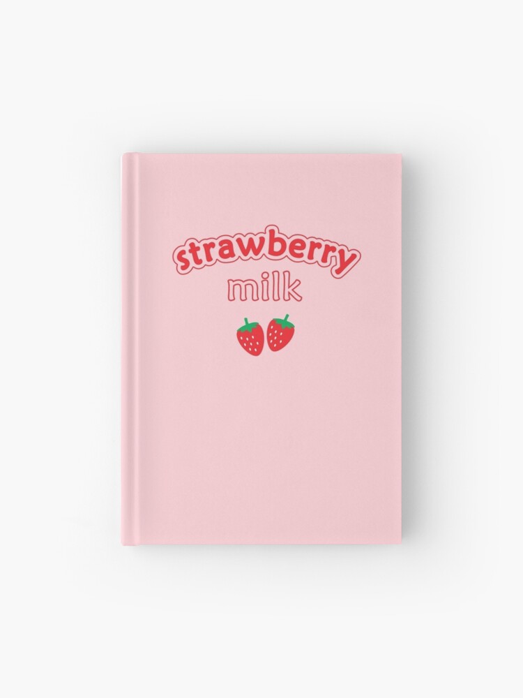 Kawaii Strawberry Milk Hardcover Journal Pink Japanese Aesthetic