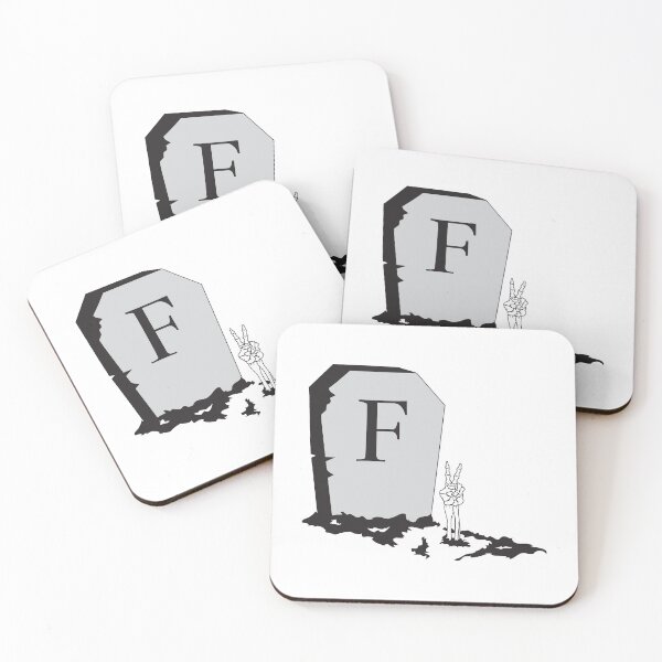 Item preview, Skeleton Rising - F for Respect - Dark Print designed and sold by GeekyMumDesigns.