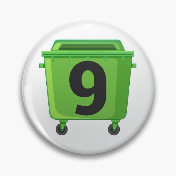 Item preview, Wheelie bin ! recycle bins ! NUMBER 9 nine designed and sold by TheAwesomeMiro.