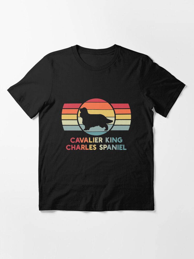 Alternate view of Cavalier king Charles Spaniel Dog Vintage Retro Essential T-Shirt