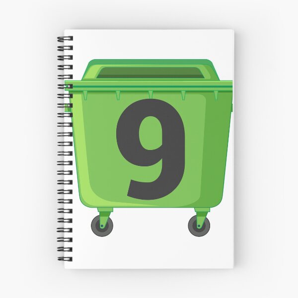 Item preview, Wheelie bin ! recycle bins ! NUMBER 9 nine designed and sold by TheAwesomeMiro.