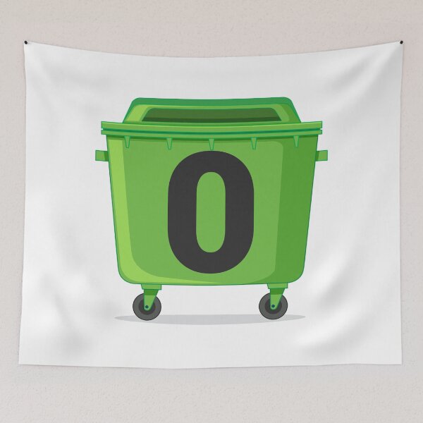 Item preview, Wheelie bin ! recycle bins ! NUMBER 0 zero designed and sold by TheAwesomeMiro.