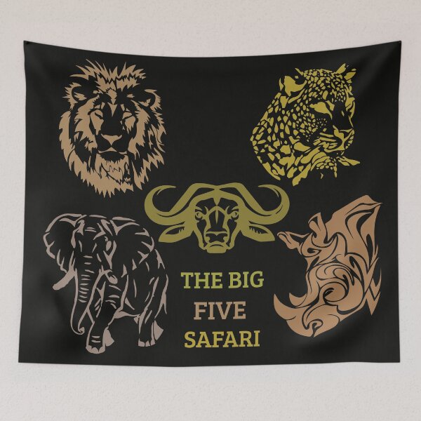 Item preview, THE BIG FIVE SAFARI JiroArt designed and sold by jiroArt.