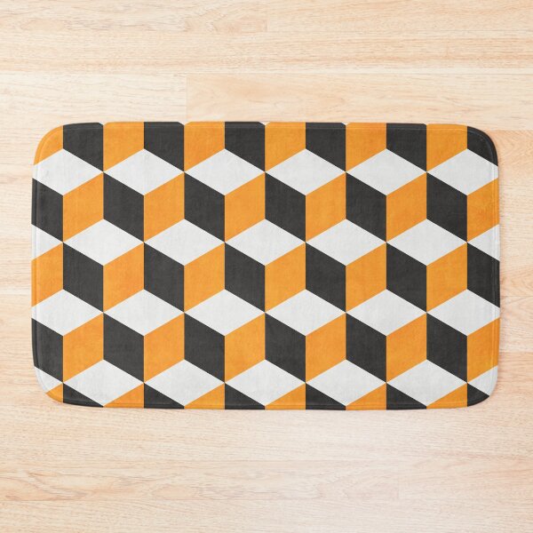 Item preview, Geometric Cube Pattern - Yellow, White, Grey Concrete designed and sold by Zoltan Ratko.