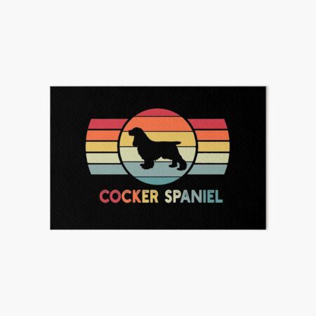Cocker Spaniel Dog Vintage Retro Art Board Print