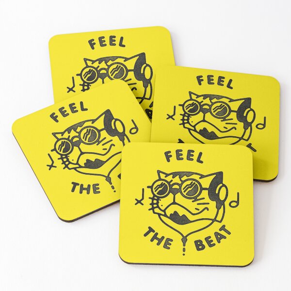 Item preview, Feel The Beat Cool Cat designed and sold by Sebastian Stadler.