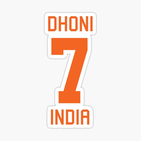 Mahendra Singh Dhoni | 7 | Indian Cricket Jersey Sticker