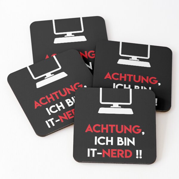 Artikelvorschau, Achtung, ich bin IT-Nerd Geschenkidee entworfen und verkauft von Marco Damm.