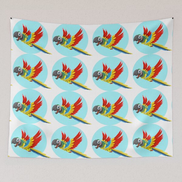 Item preview, Parrot on a blue circle  designed and sold by TrendingMerch20.