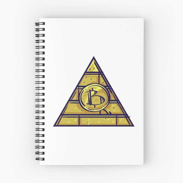 Item preview, Bitcoin Color Pyramid Illustration designed and sold by MisterGooseShop.