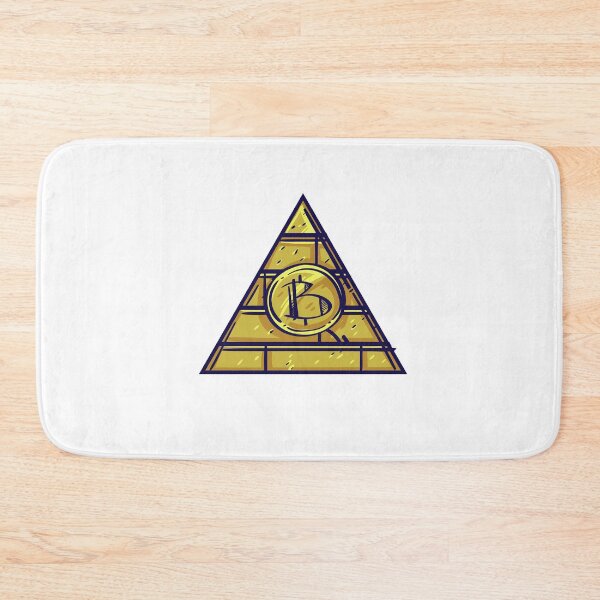 Item preview, Bitcoin Color Pyramid Illustration designed and sold by MisterGooseShop.