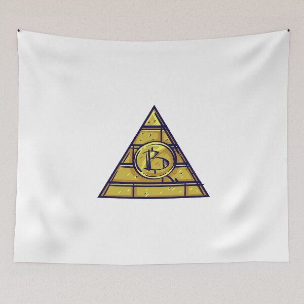 Item preview, Bitcoin Color Pyramid Illustration designed and sold by MisterGooseShop.