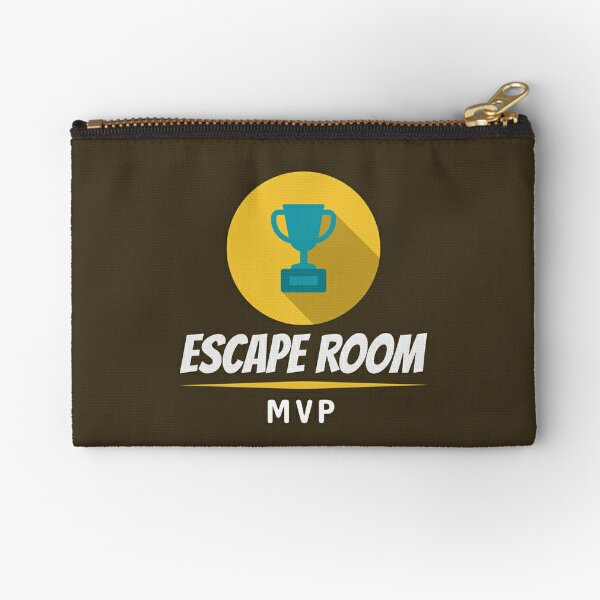 Escape Zipper Pouches Redbubble - roblox escape room theater all coins