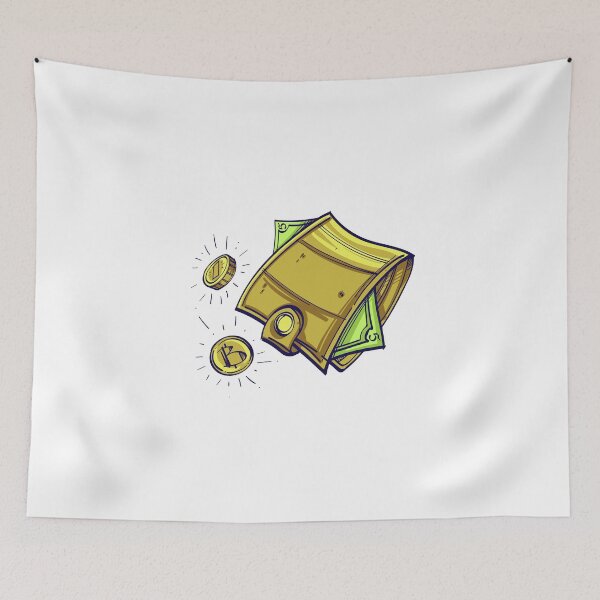 Item preview, Bitcoin Wallet Color Illustration designed and sold by MisterGooseShop.